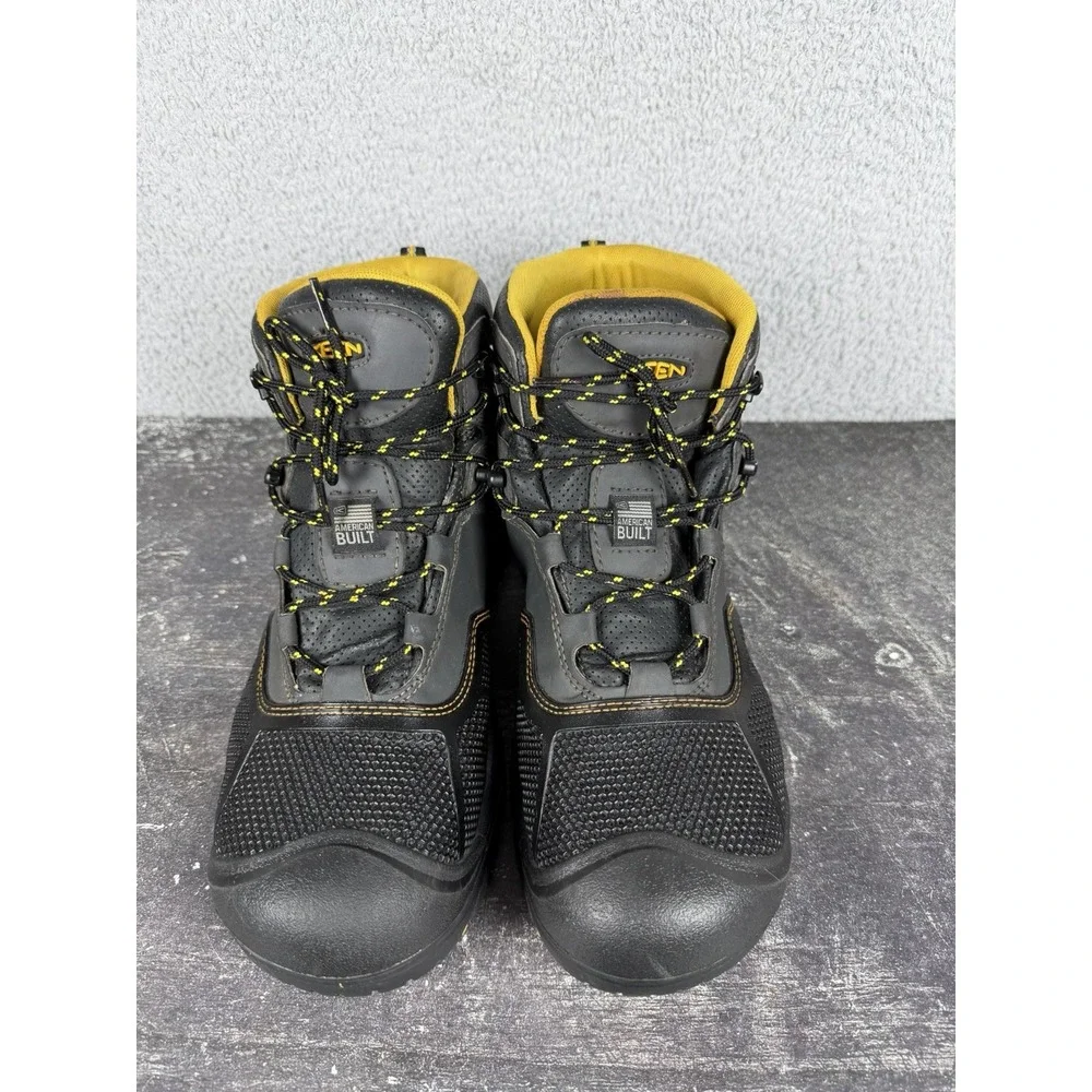 KEEN Utility Men's Logandale Mid Steel Toe WP Work Shoe Raven/Black Size 12 D